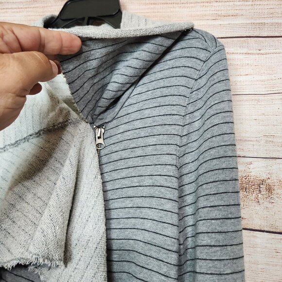Free People WE THE FREE ANTHROPOLOGIE Stripe Ebb and Flow Jacket Size M Zipper - Picture 6 of 15